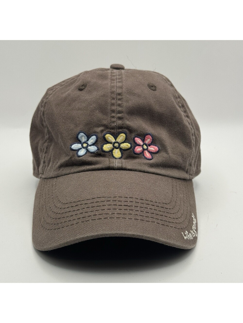 Life Is Good Colorful Flower Hat 100% Cotton Peace Love Groovy